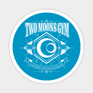 Two Moons Gym - White Magnet